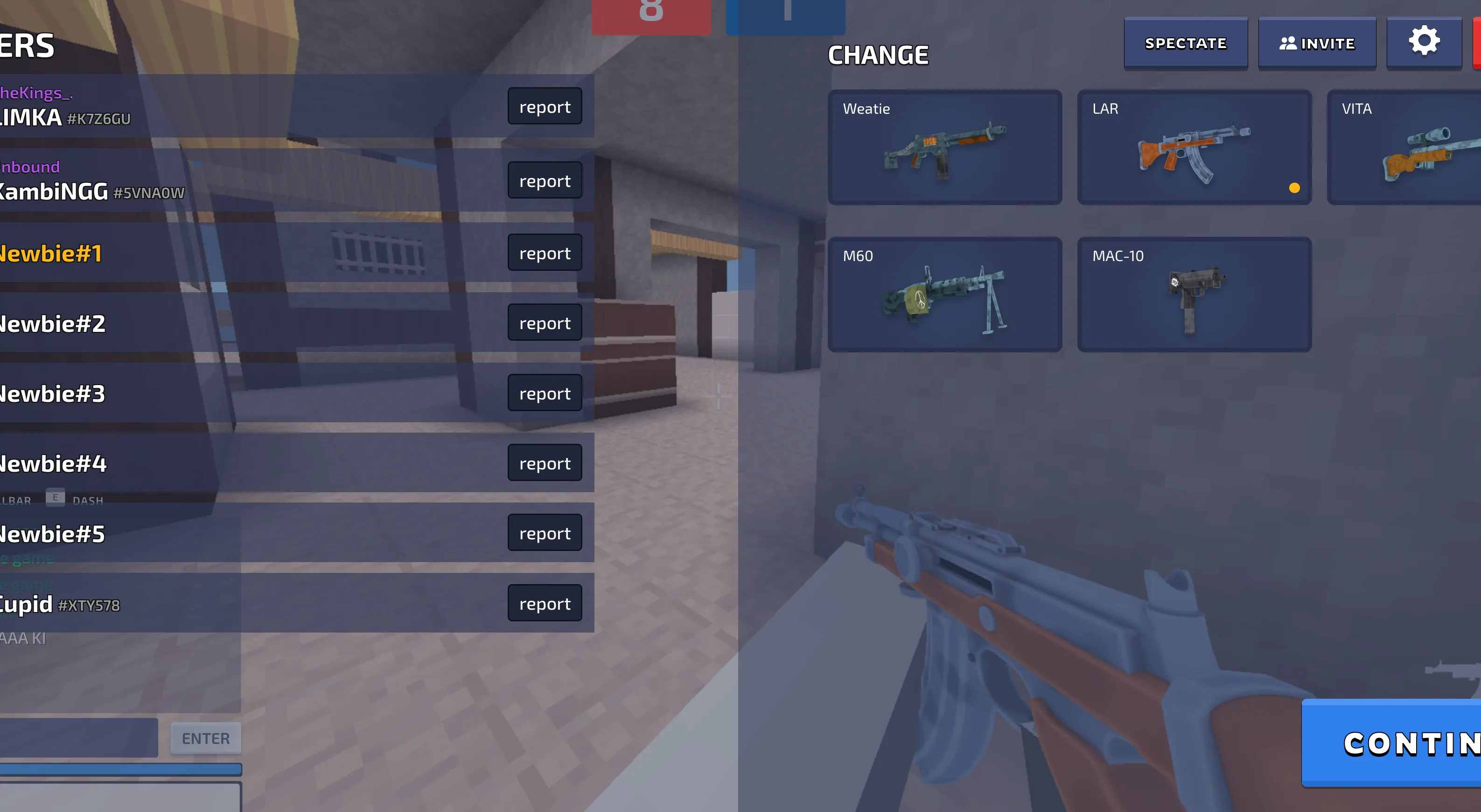 Kirka.io Customization Screen