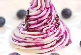 Whipped Cream with Blueberry