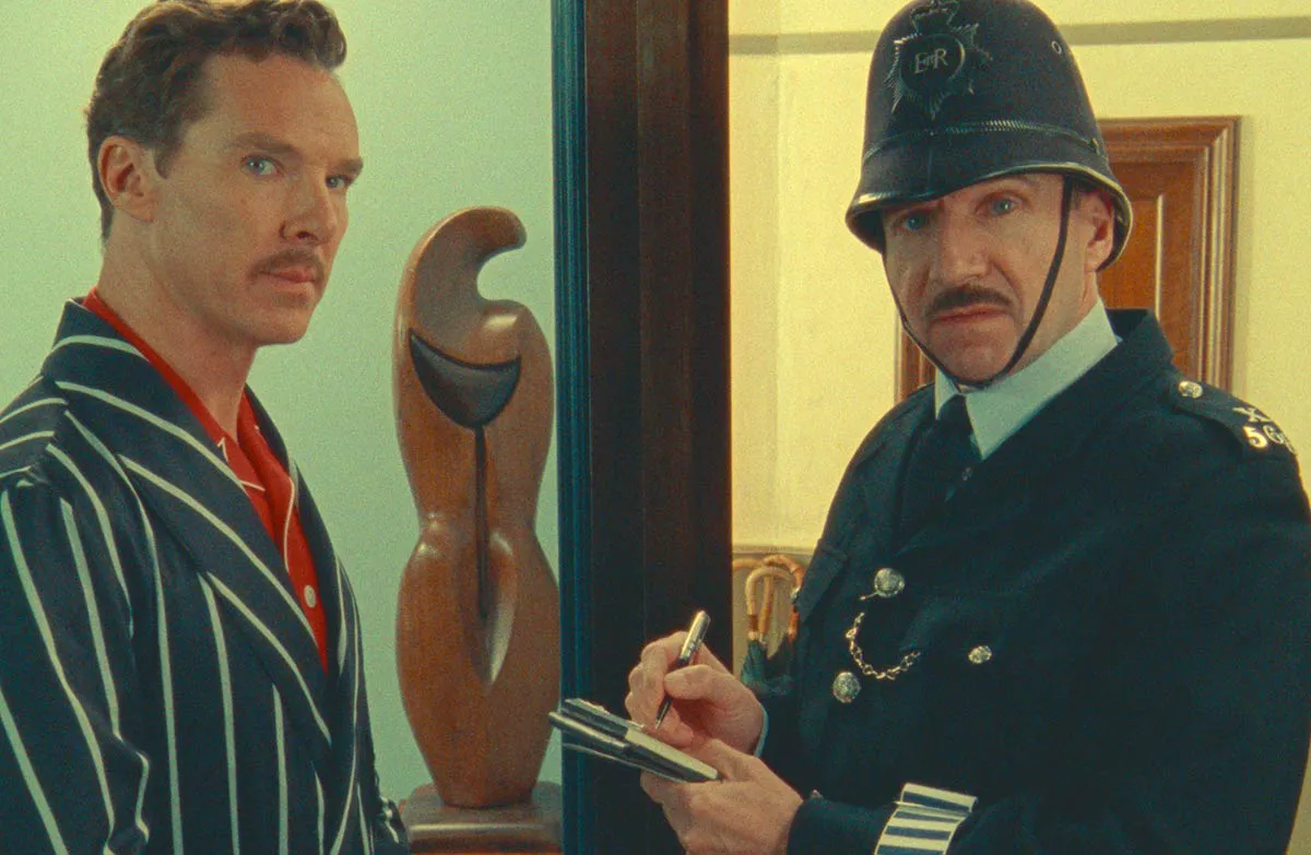 Ralph Fiennes as a Gendarme in a still from 